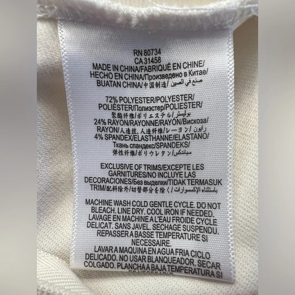 BCBG Generation Women’s dress Off White with black lace detail Size 12 - Picture 8 of 12